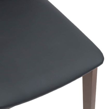 Трапезни столове с възглавници 2бр Кафяв масивна дървесина гума