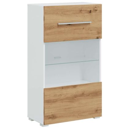 5 броя ТВ шкафове с LED Дъб артизан Инженерна дървесина