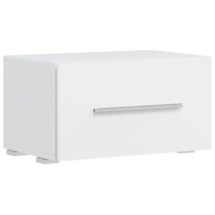 5 броя ТВ шкафове с LED осветление Мат бяло инженерно дърво