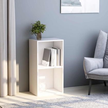 Библиотека, бяла, 40x30x76,5 см, инженерно дърво