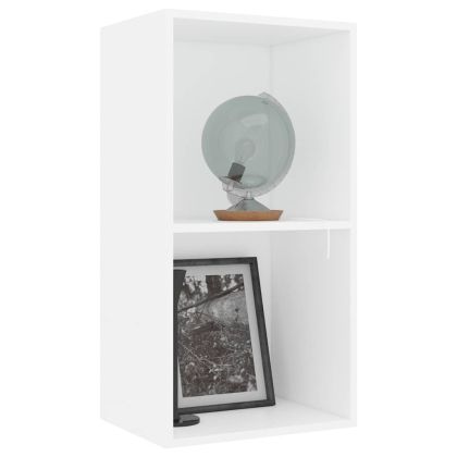 Библиотека, бяла, 40x30x76,5 см, инженерно дърво