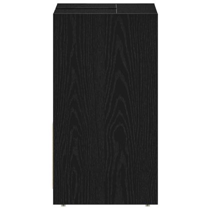 Шкаф за баня, черен дъб, 60x33x60 см, инженерно дърво