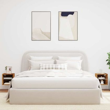 Стенни ТВ шкафове с LED осветление, 2 бр, Дъб артизан