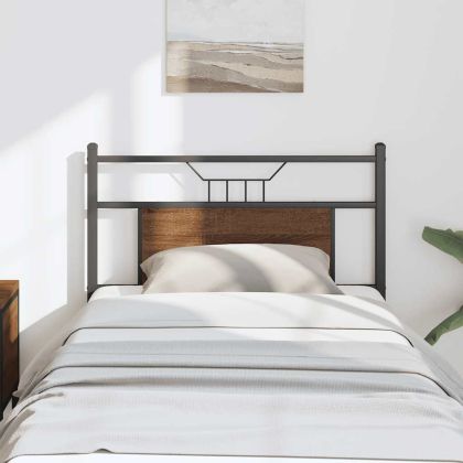 Горна табла, кафяв дъб, 90 см, инженерно дърво и стомана