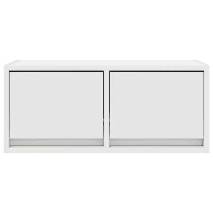 ТВ шкафове, 2 бр, бели, 60x31x25,5 см, инженерно дърво