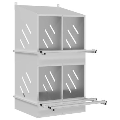 Кутия за гнездене на пилета с 4 отделения, галванизиран