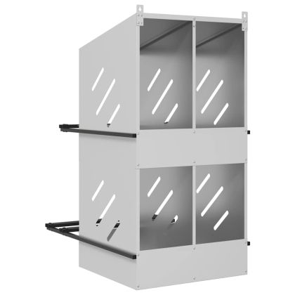 Кутия за гнездене на пилета с 4 отделения, галванизиран