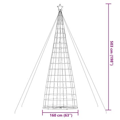 LED коледна елха 1534 светодиода синьо 503 см