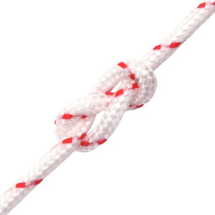 Кабел за издърпване на стартера бял и червен Ø6 мм 10 м найлон