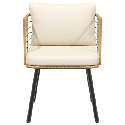 Градински столове 2 бр. с възглавници Natural Poly Rattan