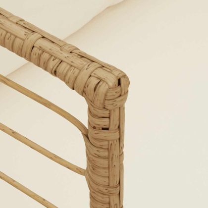 Градински столове 2 бр. с възглавници Natural Poly Rattan