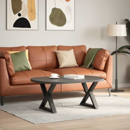 Крака за масичка за кафе, 2 бр., антрацит, 60 x (42-43,3) см, стомана