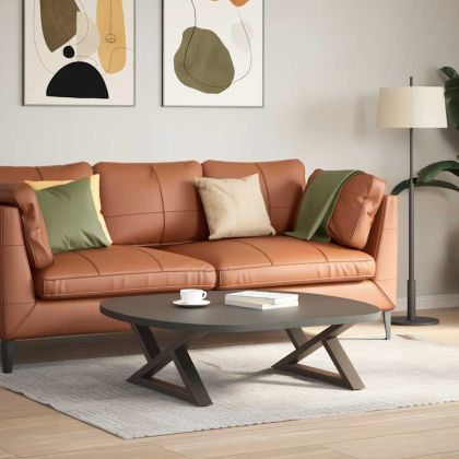 Крака за масичка за кафе, 2 бр., естествена стомана, 70 x (30-31,3) см, стомана