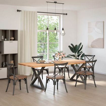 Крака за трапезна маса, 2 бр., бели, 90 x (72-73,3) см, стомана