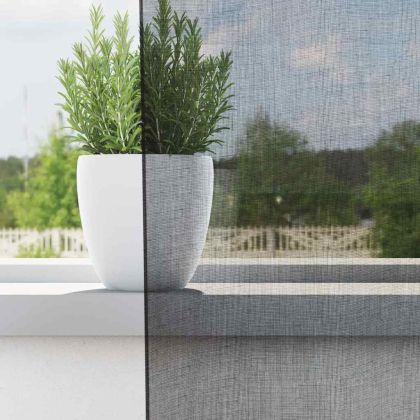 Пердета от воал с втулки, 2 бр, черно, 140x140 см