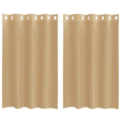 Пердета от воал с втулки, 2 бр, пясъчно