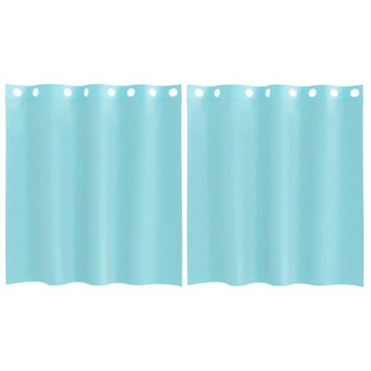 Пердета от воал с втулки, 2 бр, тюркоаз