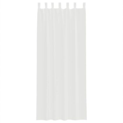 Пердета от воал с прът джобове, 2 бр, бяло