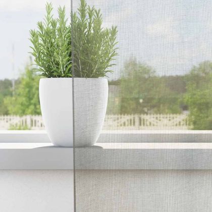 Пердета от воал с примки, 2 бр, светлосиво, 140x260 см