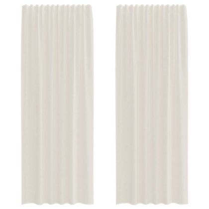 Пердета от воал с горна част, 2 бр, кремаво