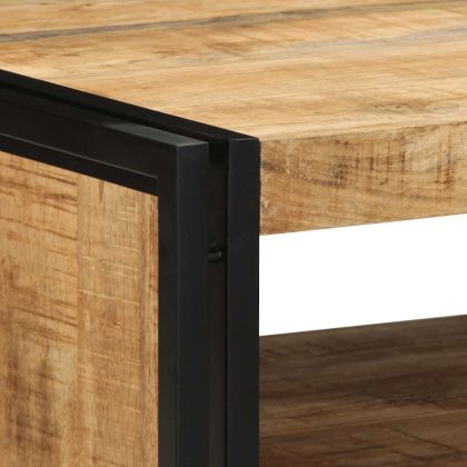 Масичка за кафе 70x50x38 cm Масивна груба дървесина Манго