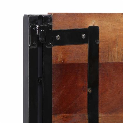 Табла за глава 200 см от масивна дървесина и желязо