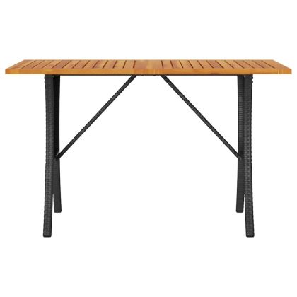 Градински диван с 3 седалки и възглавници&Маса черен полиратан