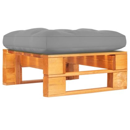 Градинска палетна табуретка кафяво импрегнирано борово дърво