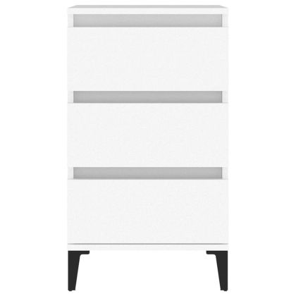 Нощно шкафче, бяло, 40x35x70 см, инженерно дърво