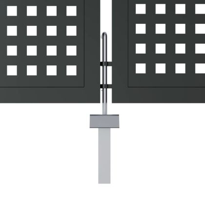 Градинска порта, антрацит, 300x150 см, стомана