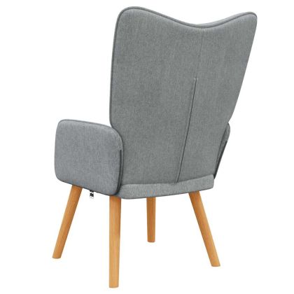 Релакс стол, светлосив, текстил