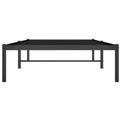 Метална рамка за легло, черна, 90x200 см