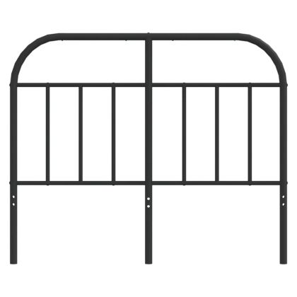 Метална табла за глава, черна, 120 см