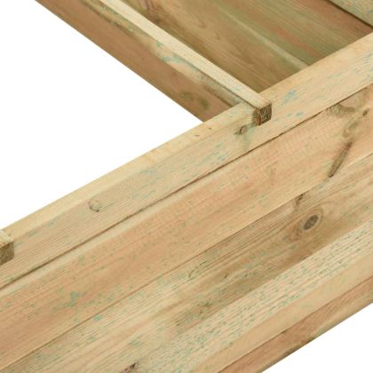 Плантер за зеленчуци, импрегниран бор, 120x120x40 см