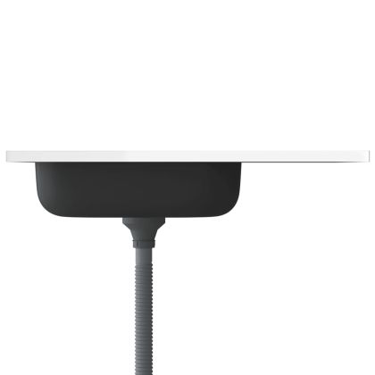 Кухненска мивка с отцедник, сребристо, 800x500x155 мм, инокс