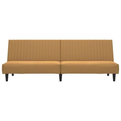 2-местно разтегателно канапе, кафяво, кадифе