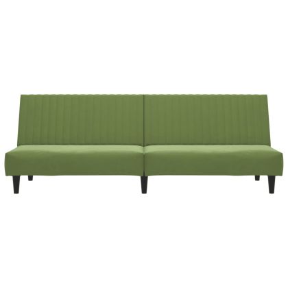 2-местно разтегателно канапе, светлозелено, кадифе