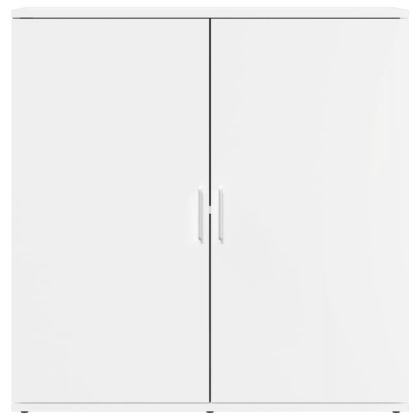 Сайдборд, бял, 79x38x80 см, инженерно дърво