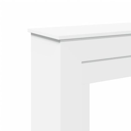 Облицовка за камина, бяла, 90x30x90 см, инженерно дърво