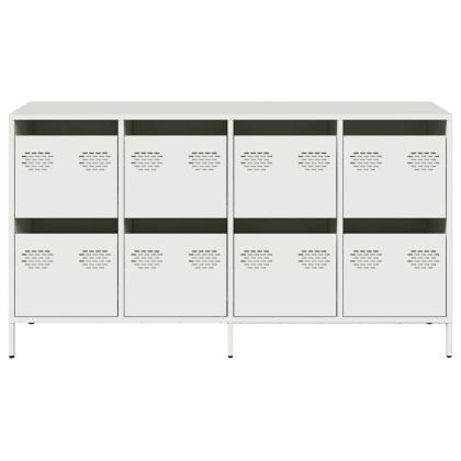 Бюфет, бял, 135x39x73,5 см, студеновалцувана стомана