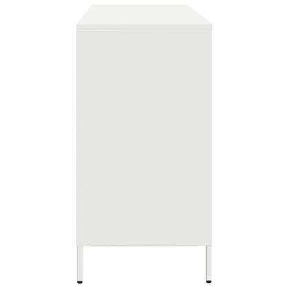 Бюфет, бял, 135x39x73,5 см, студеновалцувана стомана