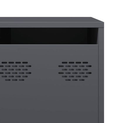 ТВ шкаф, антрацит, 202x39x43,5 см, студеновалцувана стомана