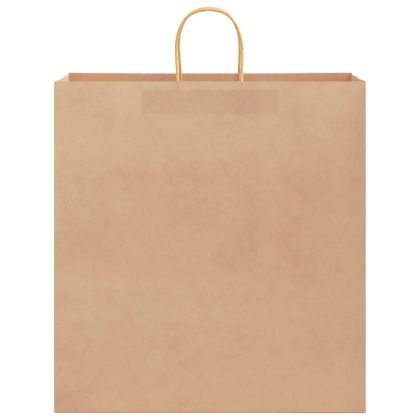 Хартиени торбички 250 бр с дръжки кафяви 45x17x48 см