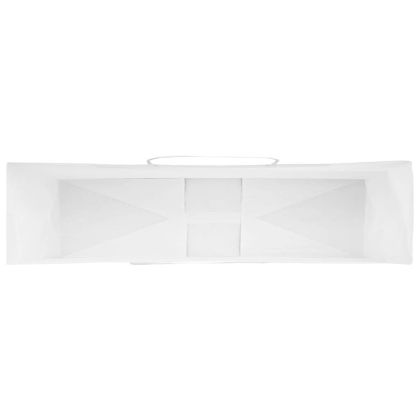 Хартиени торбички 250 бр с дръжки бели 54x15x49 см