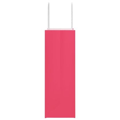 Хартиени торбички 50 бр с дръжки розови 21x11x31 см