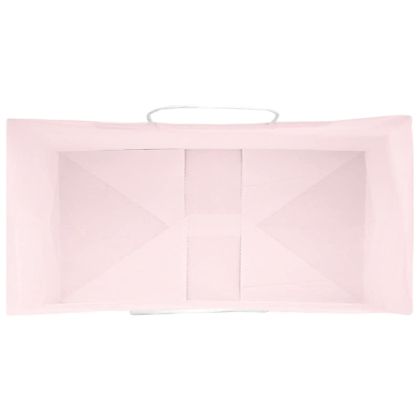 Хартиени торбички 250 бр с дръжки розови 21x11x31 см