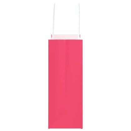 Хартиени торбички 250 бр с дръжки розови 18x8x22 см