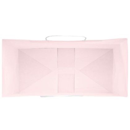Хартиени торбички 250 бр с дръжки розови 18x8x22 см