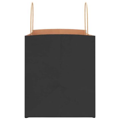 Хартиени торбички 250 бр с дръжки черни 32x22x24 см