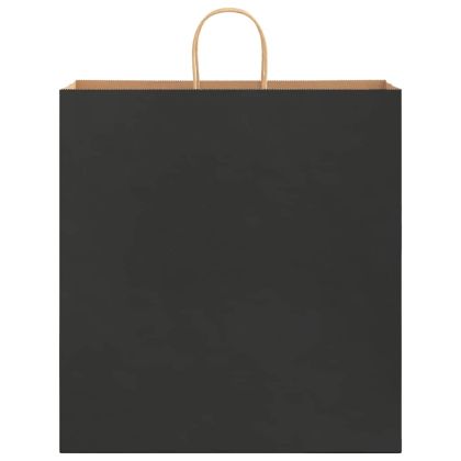 Хартиени торбички 250 бр с дръжки черни 45x17x48 см